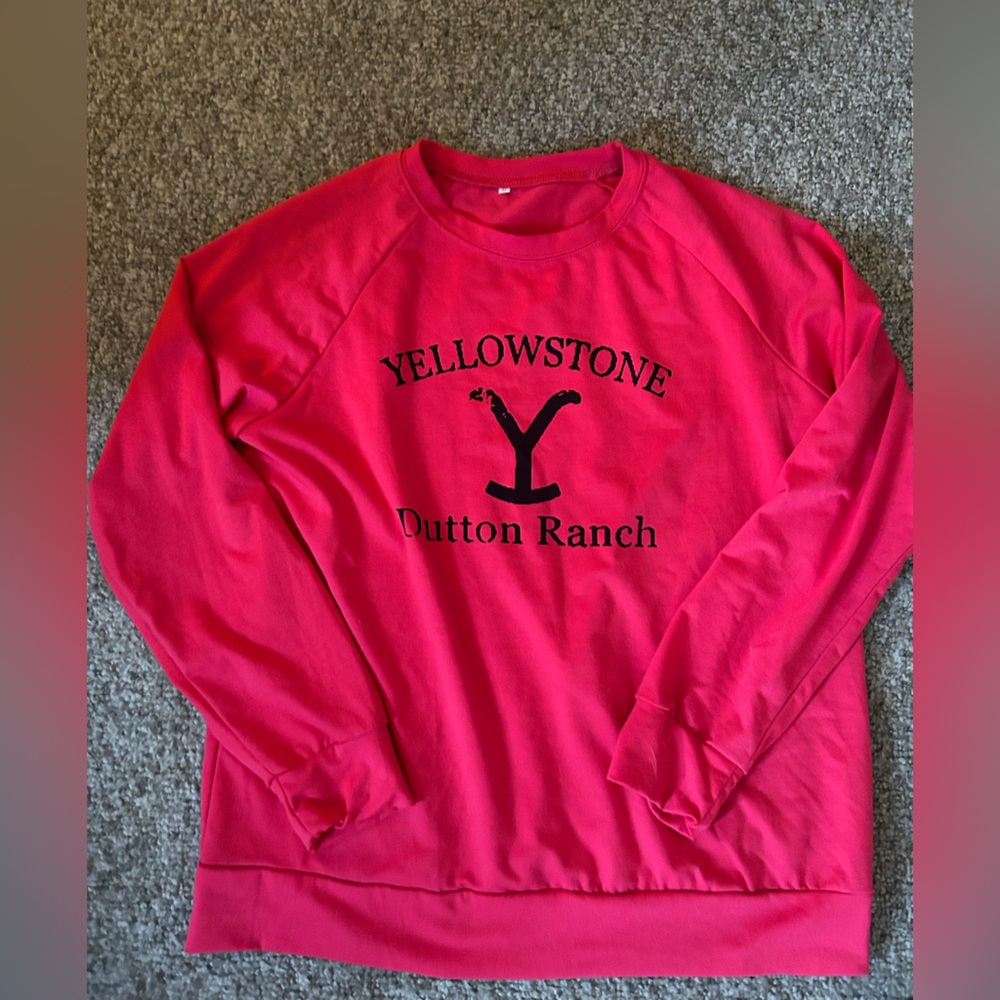 Yellowstone Dutton Ranch Pink Long Sleeve Tee